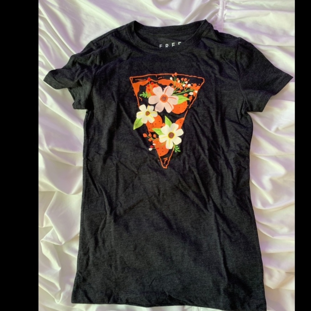 Floral Pizza Graphic Tee